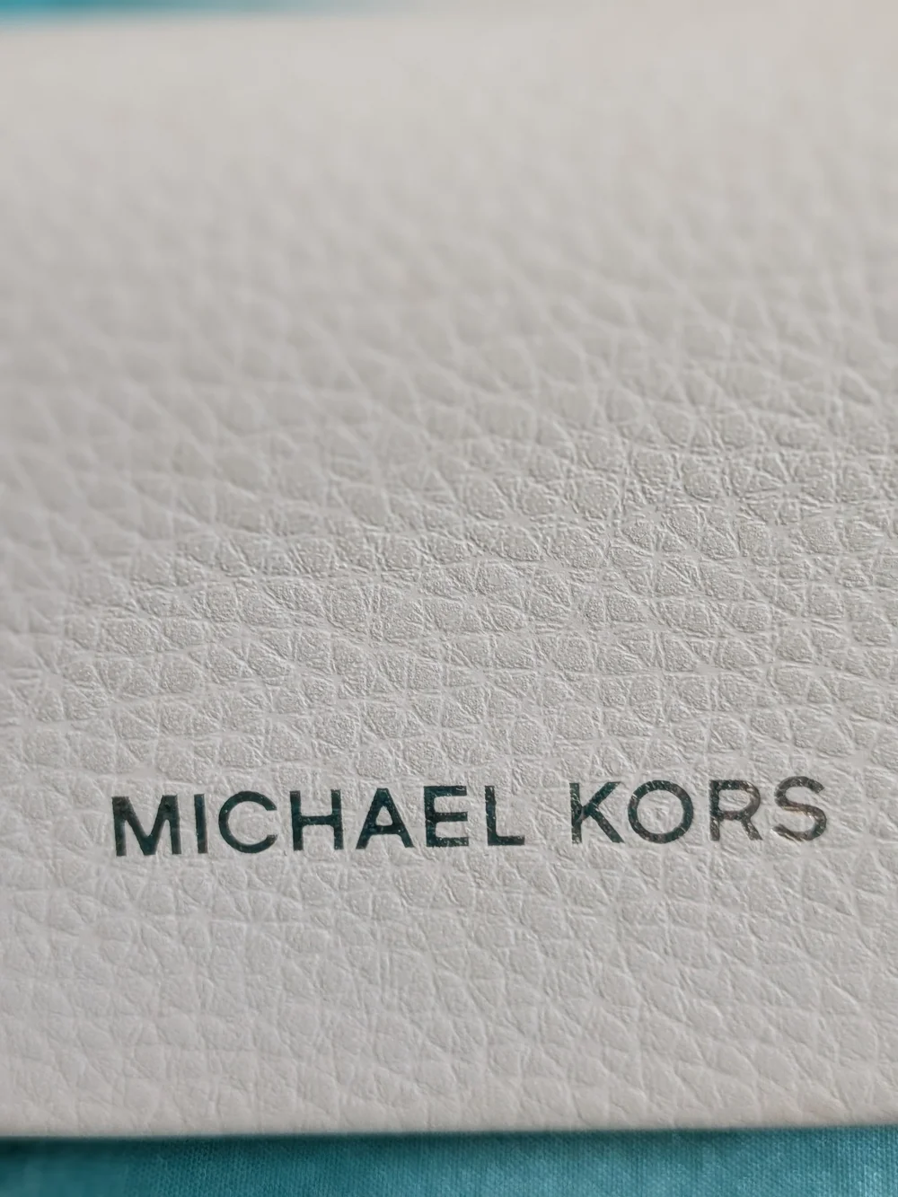 Michael Kors Pale Beige Pebbled  Leatherlike  Eyeglass Case, Like New